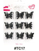 Magic Collection, Mini Butterfly Hair Claw Clips, #TC17, Black