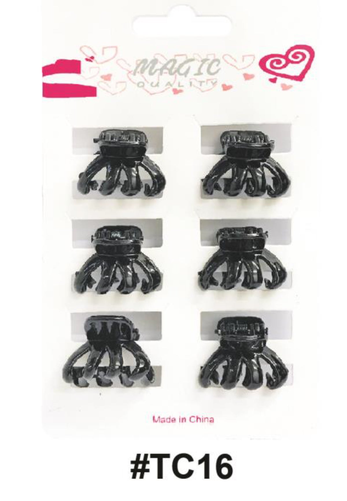 Magic Collection | Mini Spider Hair Claw Clips | #TC16 | Black