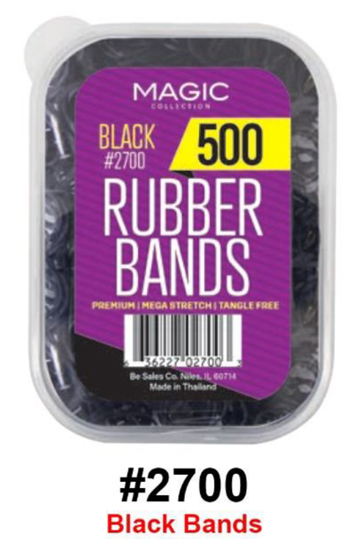 Magic Collection, Rubber Bands, #2700, Black