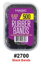 Magic Collection, Rubber Bands, #2700, Black