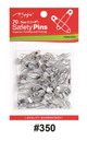 Magic Collection, Safety Pins Size 3 (1 1/2 Inch) 70-Pack, #350, Silver