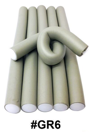 "Magic Collection Self-Grip Rollers in Gray."