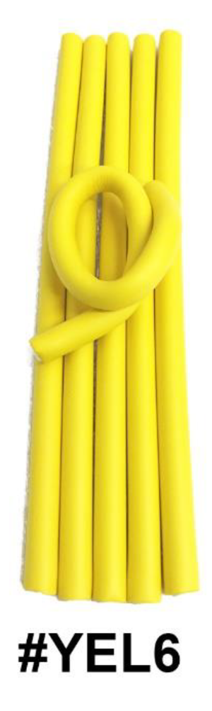 "Magic Collection Self-Grip Rollers in Yellow."