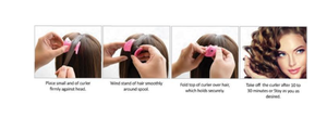 "Magic Collection Soft Hair Curlers, #DHR01, Pink, 10 Pieces"