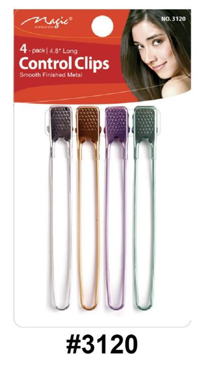 "Magic Control Clips - 4-Pack, Metallic, 4.8-Inch Long (#3120)"