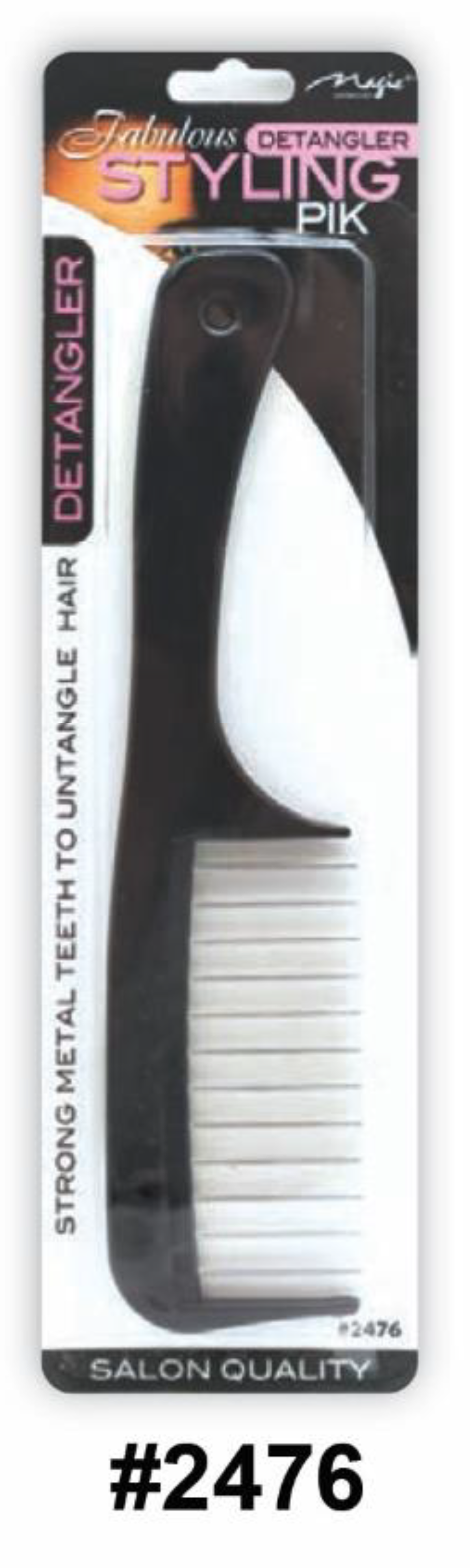 "Magic Fabulous Detangler Styling Pik - Black and White (#2476)"
