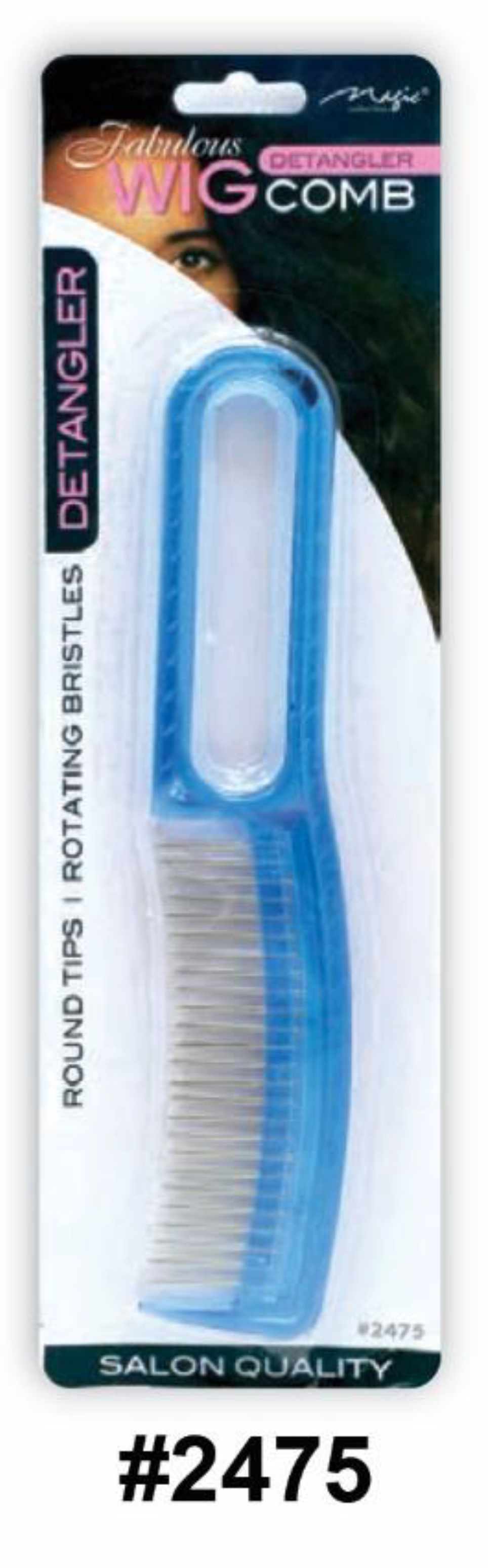 Magic Fabulous Wig Detangler Comb - Rotating Bristles - Salon Quality (#2475).