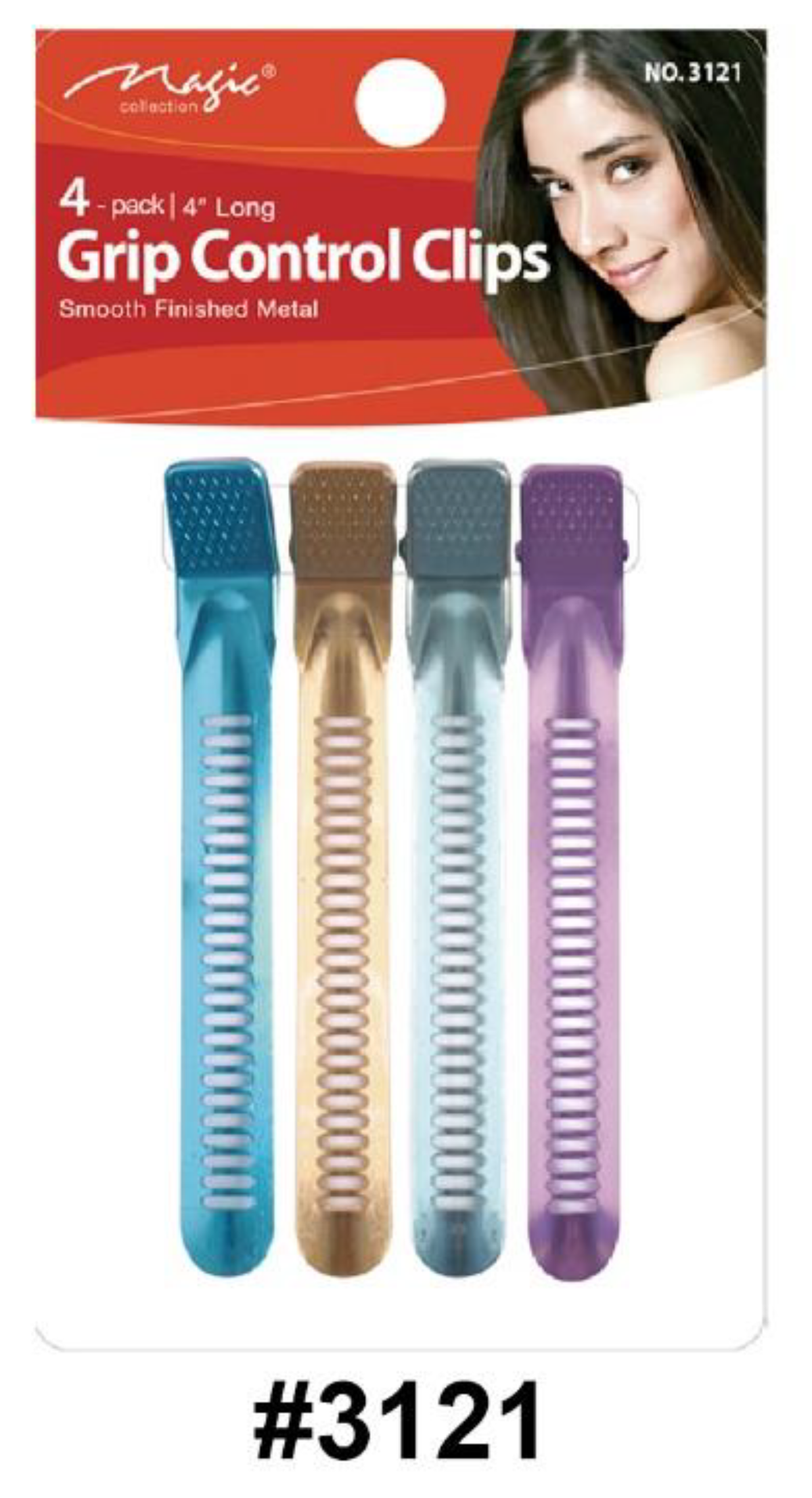 "Magic Grip Control Clips - 4-Pack, Metallic, 4-Inch Long (#3121)"
