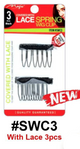 Magic, Lace Spring Wig Clip #SWC3, Black, 3 pcs