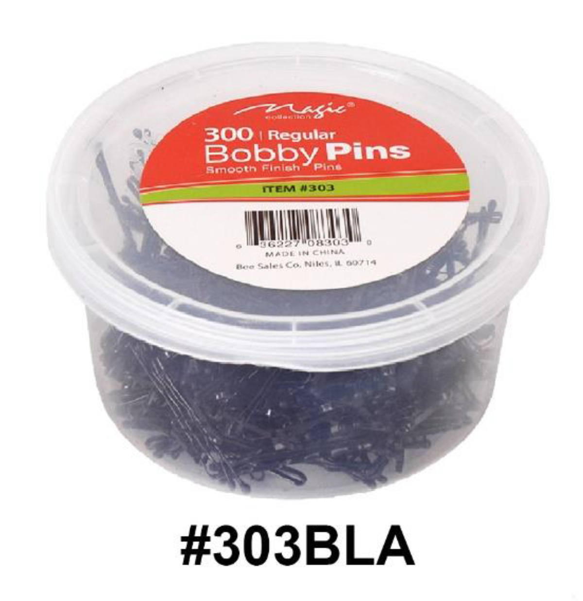 "Magic, Regular Bobby Pins, #303BLA, Black - Pack of 300"