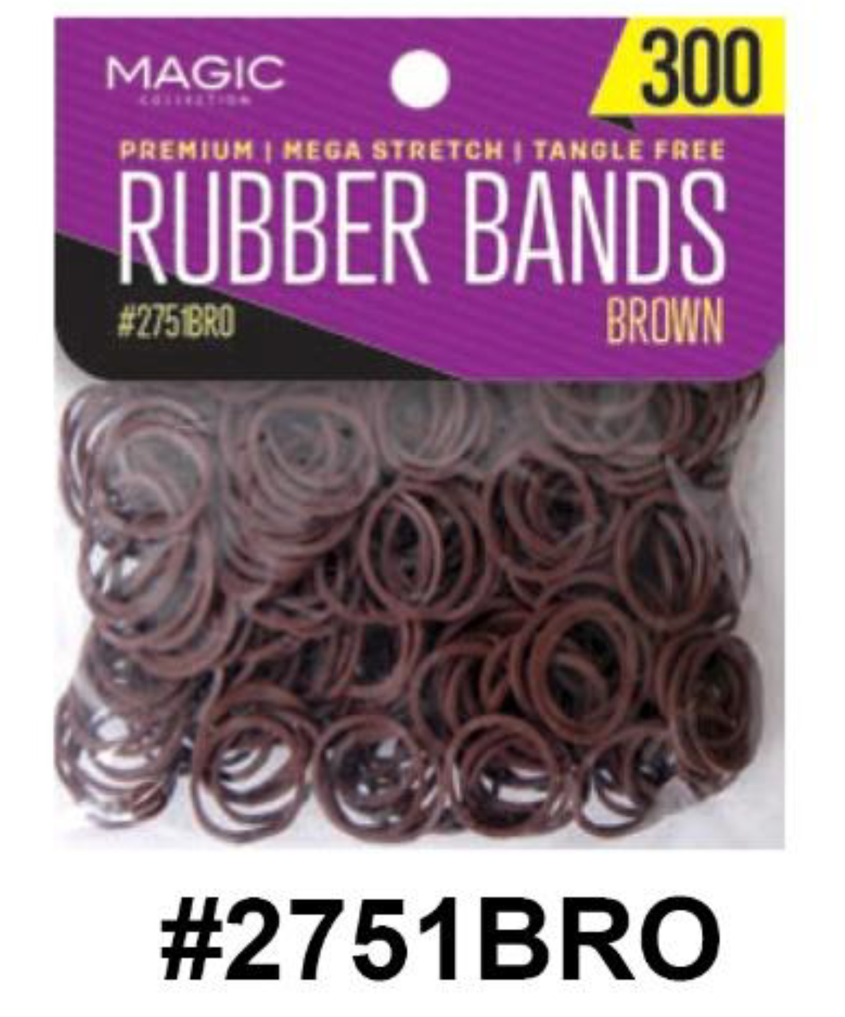 Magic, Rubber Bands, #2751BRO, Brown