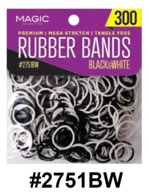 Magic, Rubber Bands, #2751BW, Black & White