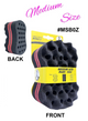 Miracle Medium Double-Sided Sponge Brush, #MSB0Z, Black