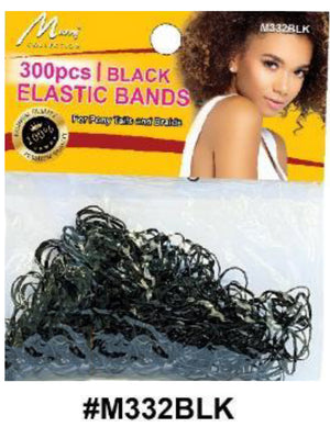 Murry Collection, 300pcs Elastic Bands, #M332AST, Black Colors