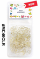 Murry Collection, Clear Glitter Cowrie Shell Hair Beads, #MC46CLR, Transparent with Gold Glitter