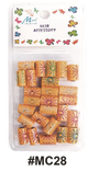 Murry Collection, Decorative Gold Hair Beads with Rhinestone Designs, #MC28