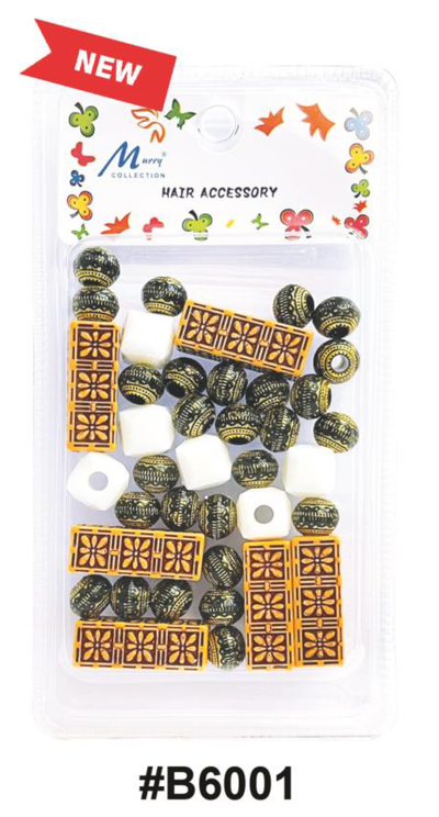 Murry Collection Decorative Hair Beads, Floral Design, #B6001.