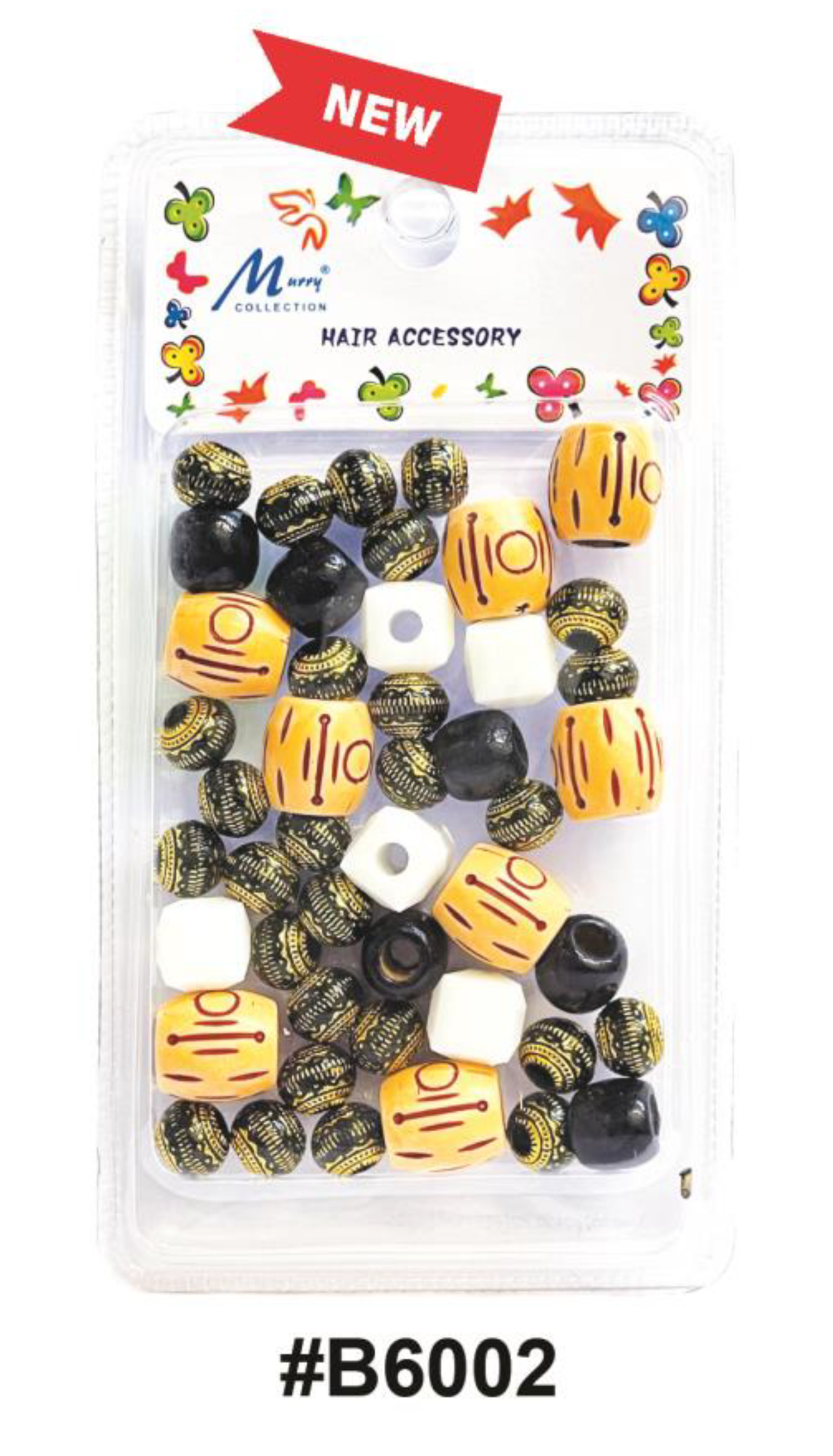 Murry Collection Decorative Hair Beads, Tribal Design, #B6002.