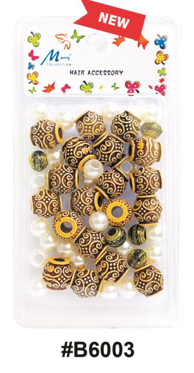 Murry Collection Decorative Hair Beads, Vintage Swirl Design, #B6003.