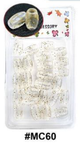 Murry Collection, Glitter Clear Tube Hair Beads, #MC60