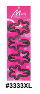 Murry Collection, Glitter Decorative Hair Clips #3333XL, Black