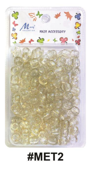 Murry Collection, Glitter Hair Beads, #MET2, 