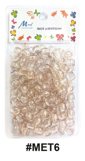Murry Collection, Glitter Hair Beads, #MET6
