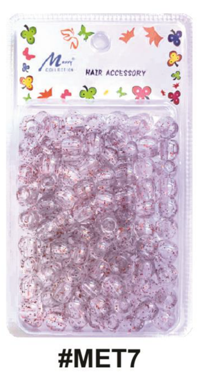 Murry Collection, Glitter Hair Beads, #MET7