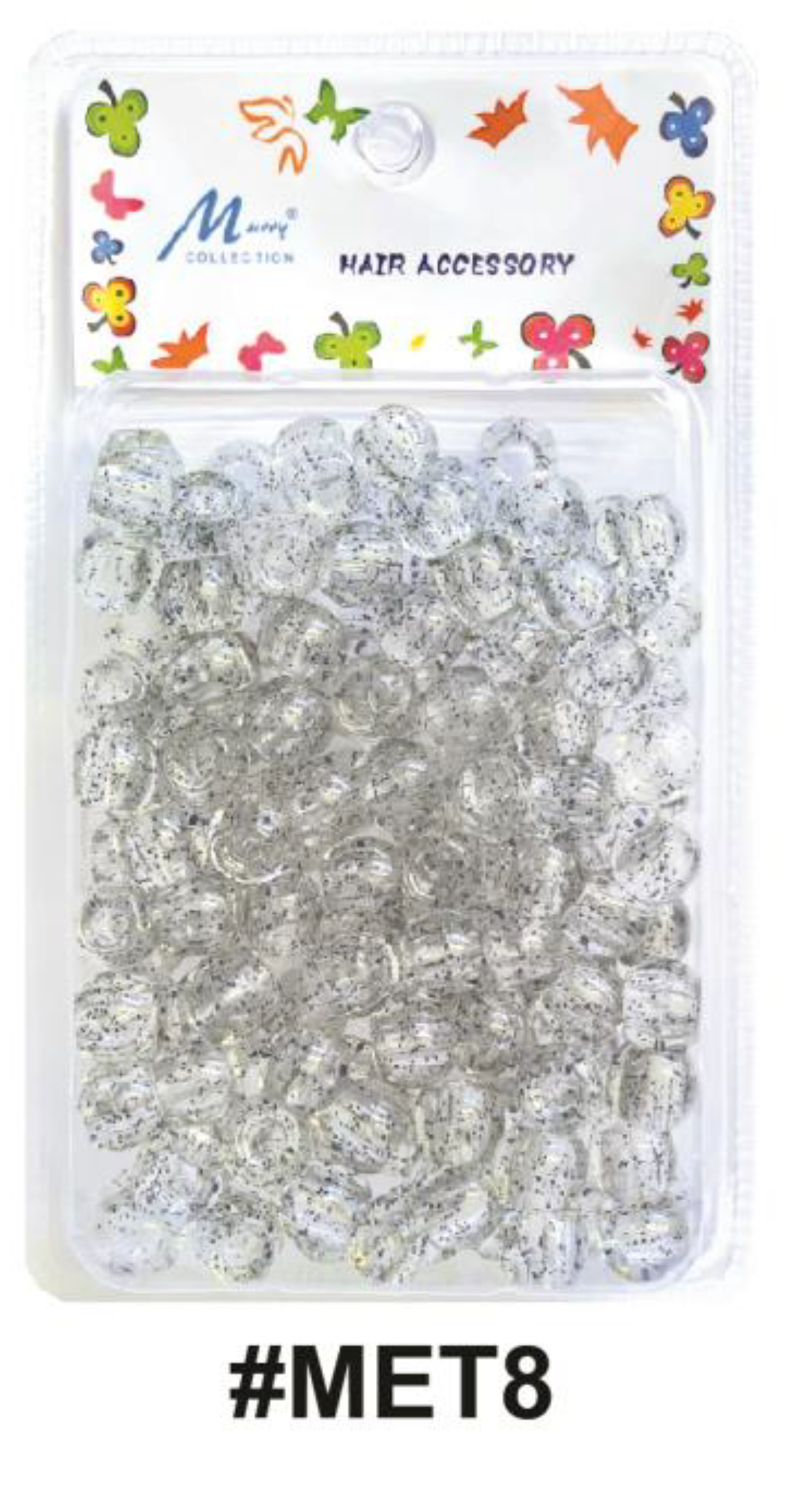 Murry Collection, Glitter Hair Beads, #MET8