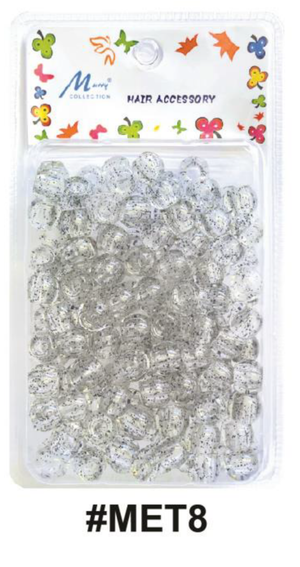Murry Collection, Glitter Hair Beads, #MET8