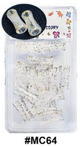Murry Collection, Gold Glitter Hourglass Hair Beads, #MC64