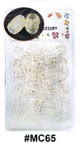 Murry Collection, Gold Glitter Spiral Hair Beads, #MC65