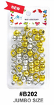 Murry Collection, Jumbo Metallic Beads, #B202, Gold & Silver