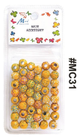 Murry Collection, Multicolor Decorative Round Hair Beads, #MC31