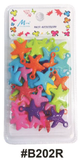 Murry Collection, Multicolor Starfish Decorative Hair Beads, #B202R