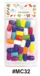 Murry Collection, Multicolor Textured Hair Beads, #MC32