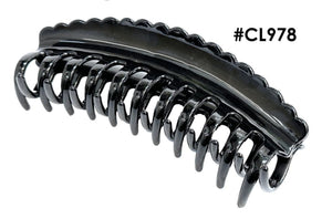 Murry Collection | Scalloped Black Claw Clip | #CL978