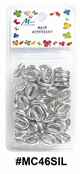 Murry Collection, Silver Cowrie Shell Hair Beads, #MC46SIL, Metallic Silver