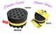 Murry Round Double-Sided Sponge Brush, #MSB0M, Black