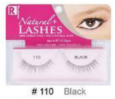 "Natural+ Lashes - Style #110 Black - 100% Human Hair"