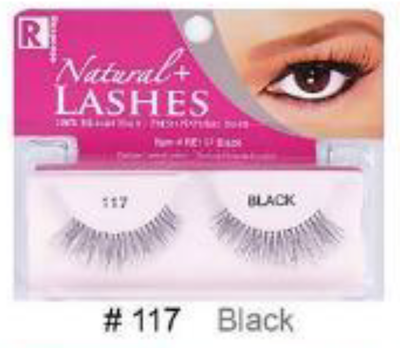 "Natural+ Lashes - Style #117 Black - 100% Human Hair"