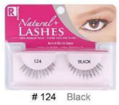 "Natural+ Lashes - Style #124 Black - 100% Human Hair"