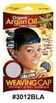 Organic Argan Oil Treated Deluxe Weaving Cap - Black - #3012BLA
