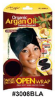 Organic Argan Oil Treated Wide Velcro Open Wrap - #3008BLA