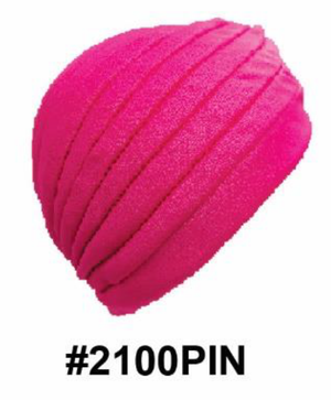 "Pink Soft Spandex Cap (#2100PIN) - Vibrant and Lightweight."