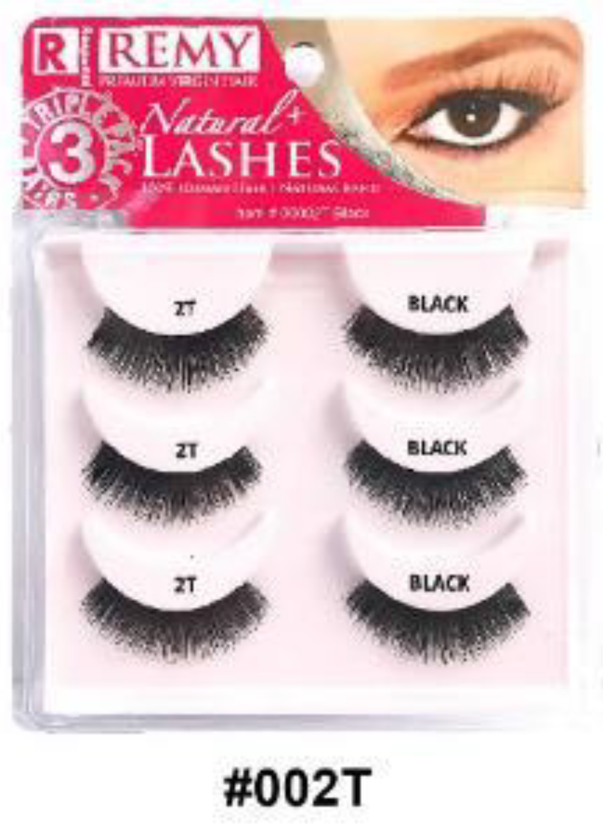 R Remy Natural+ Lashes - #002T Black
Triple Volume Lashes for Bold, Glamorous Looks