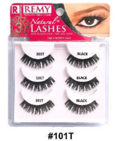 R Remy Natural+ Lashes - #101T Black
Triple Layered Lashes for Bold Impact