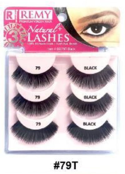 R Remy Natural+ Lashes - #79T Black
Triple Volume Lashes for Bold Elegance