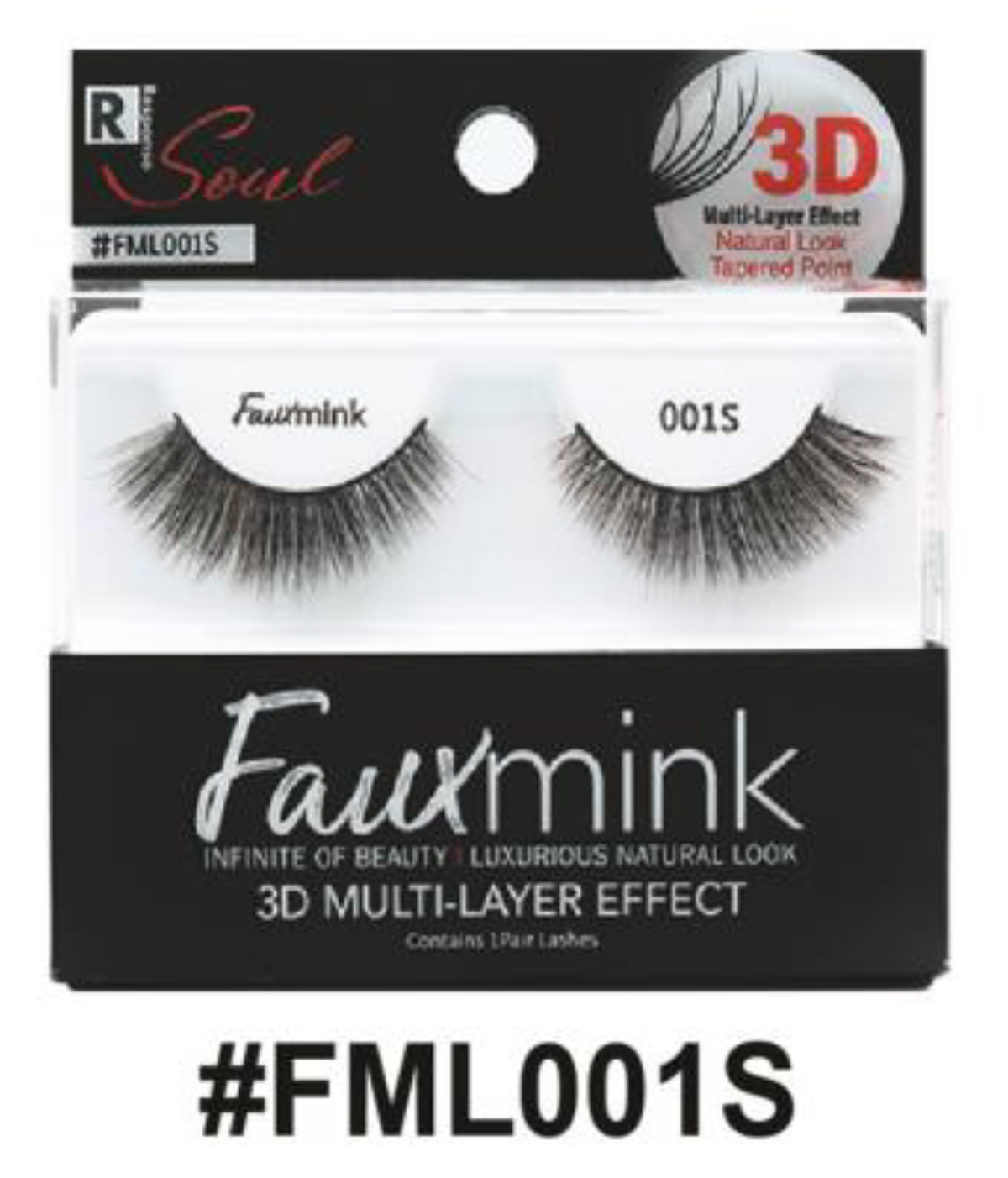 R Soul Faux Mink Lashes - #FML001S
3D Multi-Layer Effect for Luxurious Natural Look