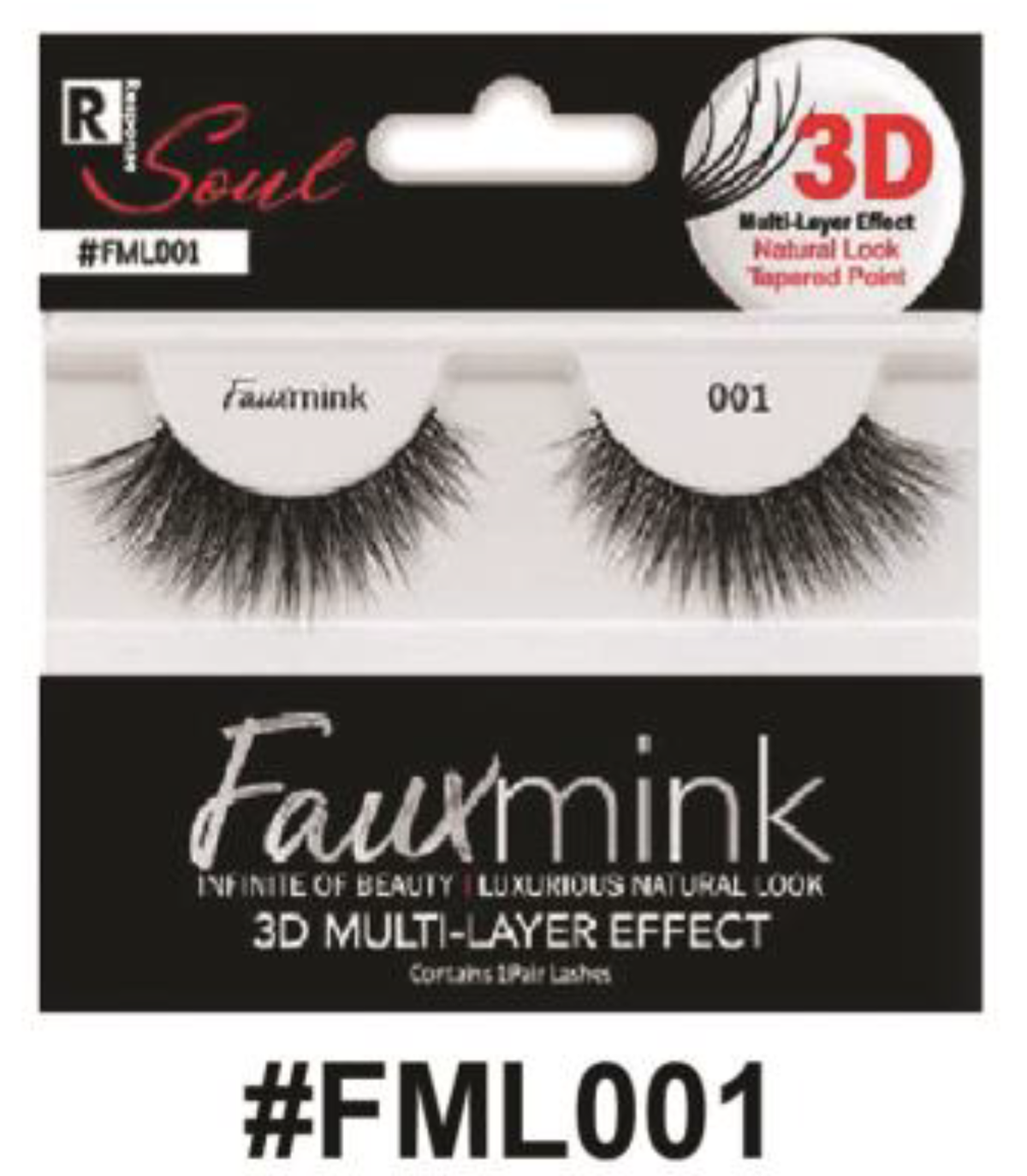 R Soul Faux Mink Lashes - #FML001
3D Multi-Layer Effect for a Luxurious Natural Look